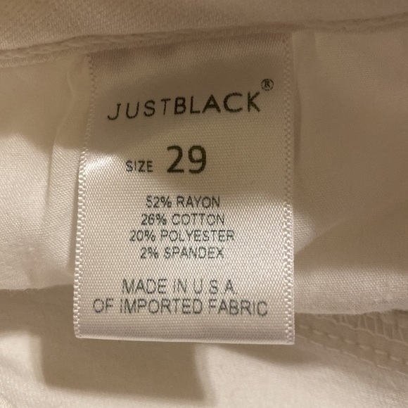 Just Black White Distressed  Skinny Jeans Preowned Womens Size 29 Comfortable - Picture 7 of 8